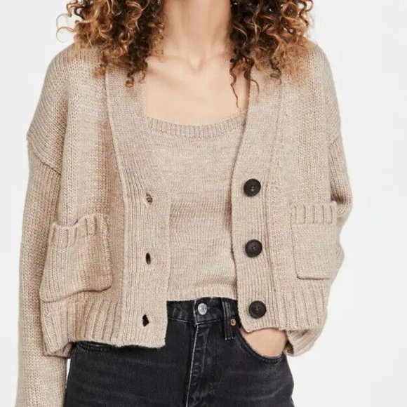 Shopbop English Factory Sweater Tank Style # EFACT30509 Wool Cropped Camisole XS - Picture 4 of 11